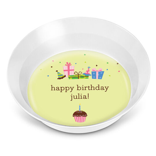 Lime Birthday Children's Melamine Bowl